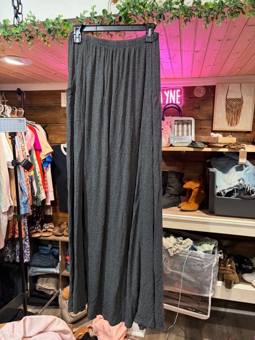 Perfect pocket maxi skirt size L bohemian minimalist crunchy granola - Picture 6 of 10